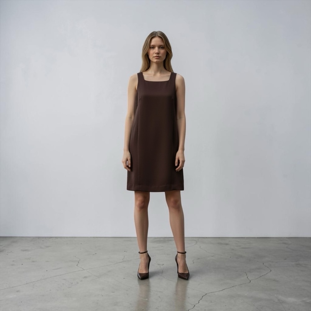 Rebecca Taylor Brown Sleeveless Mini Shift Dress